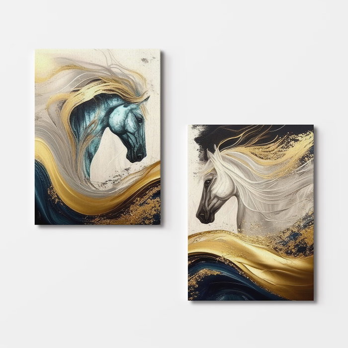Wallity 2KNV4351 Lienzos Decorativos Multicolor (2 Piezas de 50 x 70 cm)